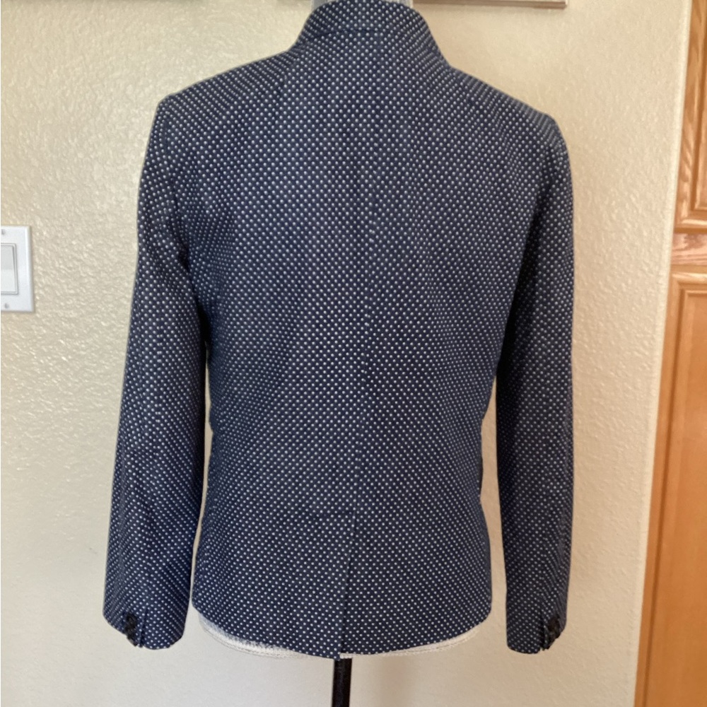 J. Crew Schoolboy Navy Polka Dot Blazer - Picture 4 of 12
